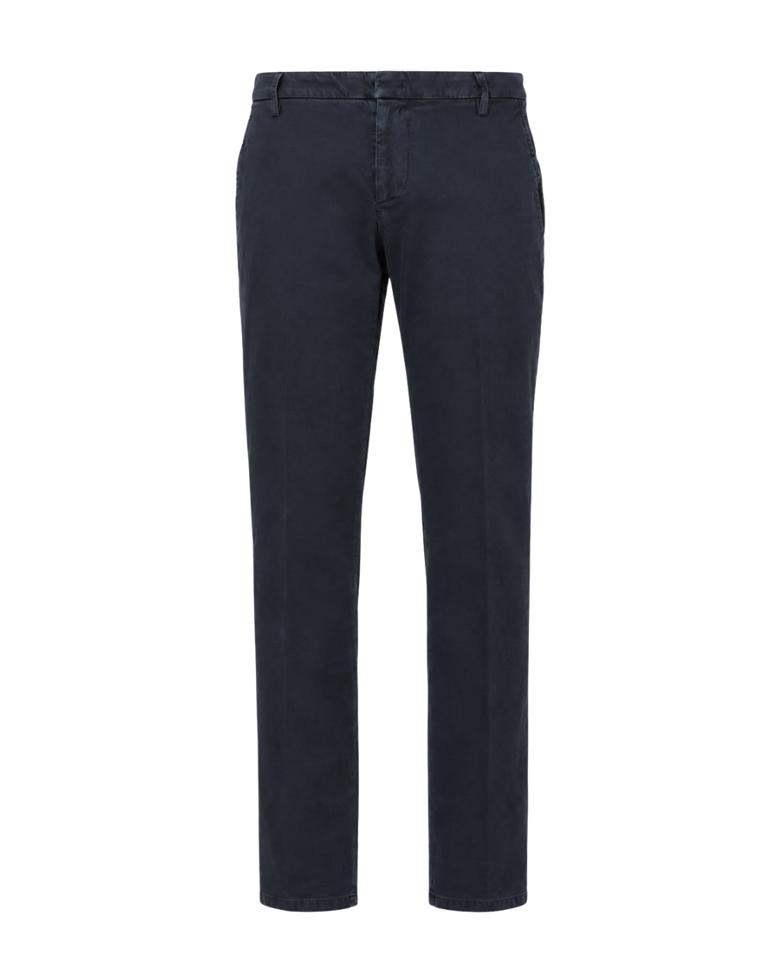 Cotton chinos with elastane in dark blue
