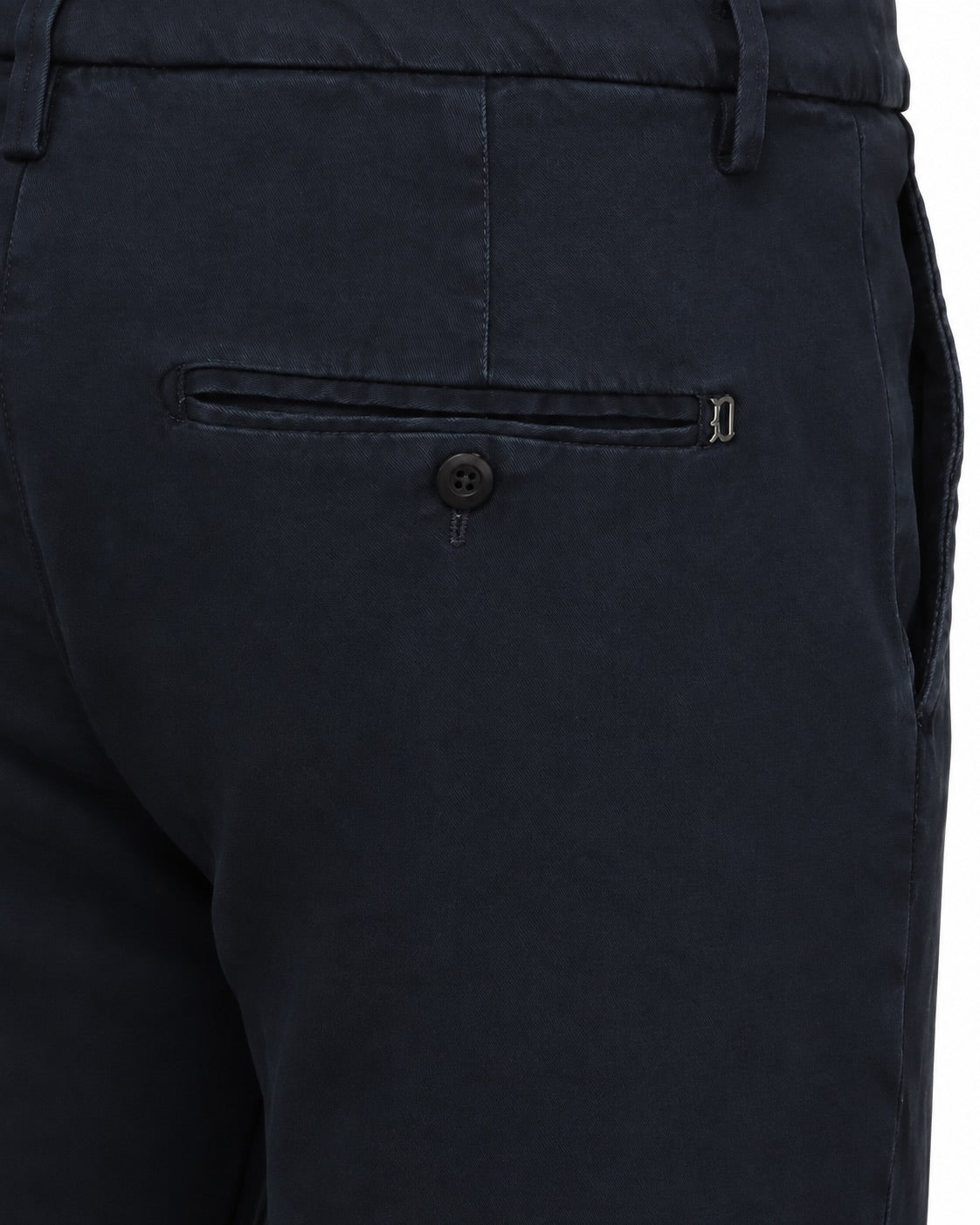 Cotton chinos with elastane in dark blue
