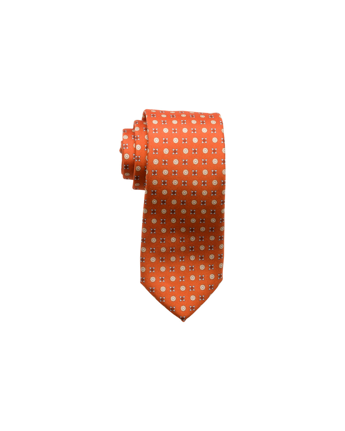 Seidenkrawatte fein gemustert Orange