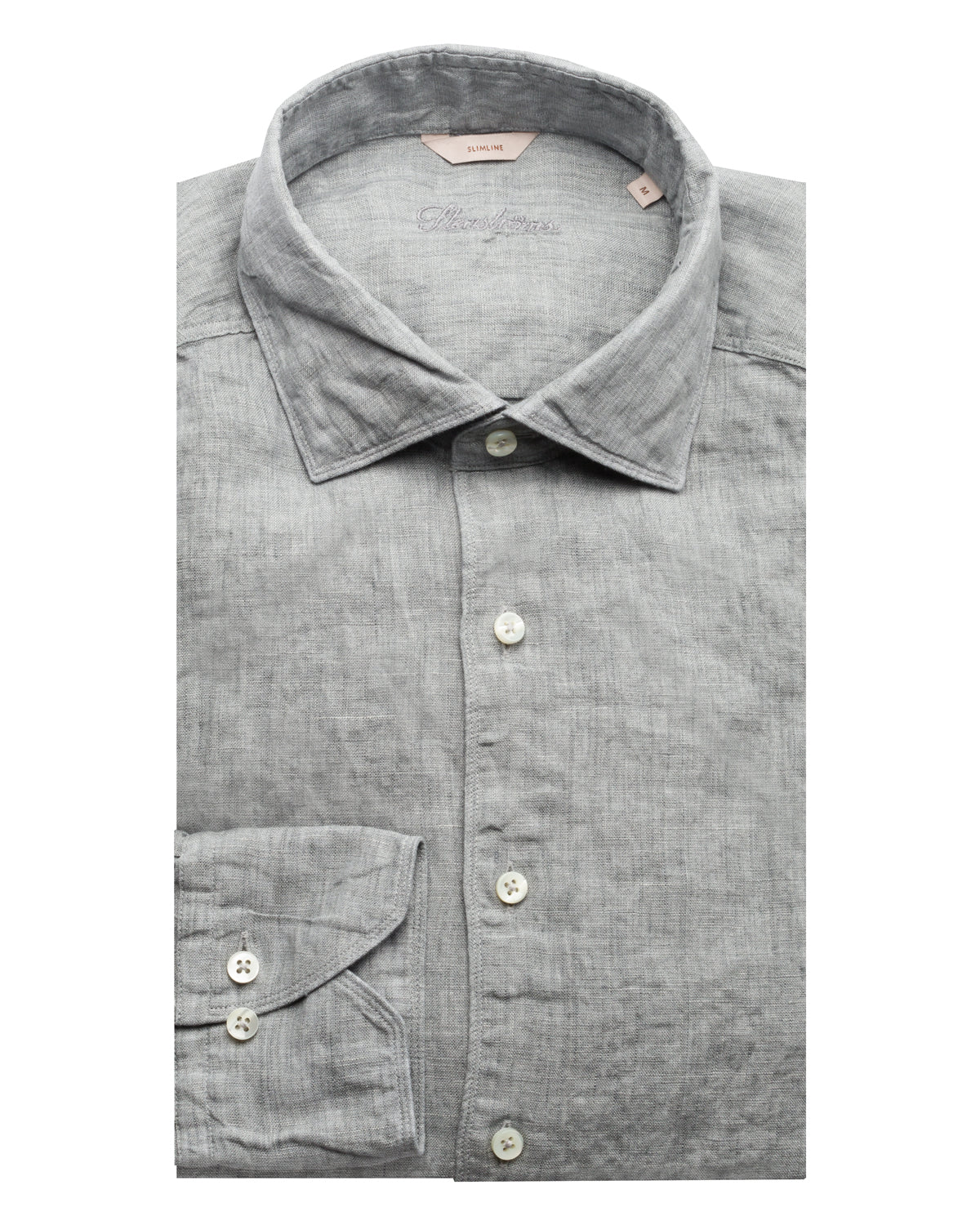 Leinenhemd Slim Fit Spreizkragen