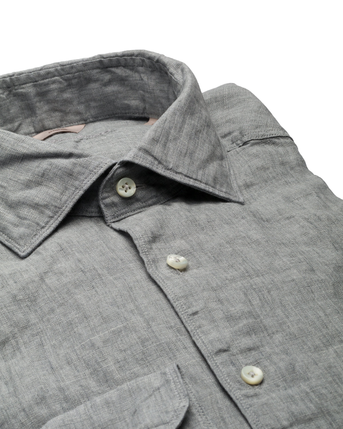 Leinenhemd Slim Fit Spreizkragen