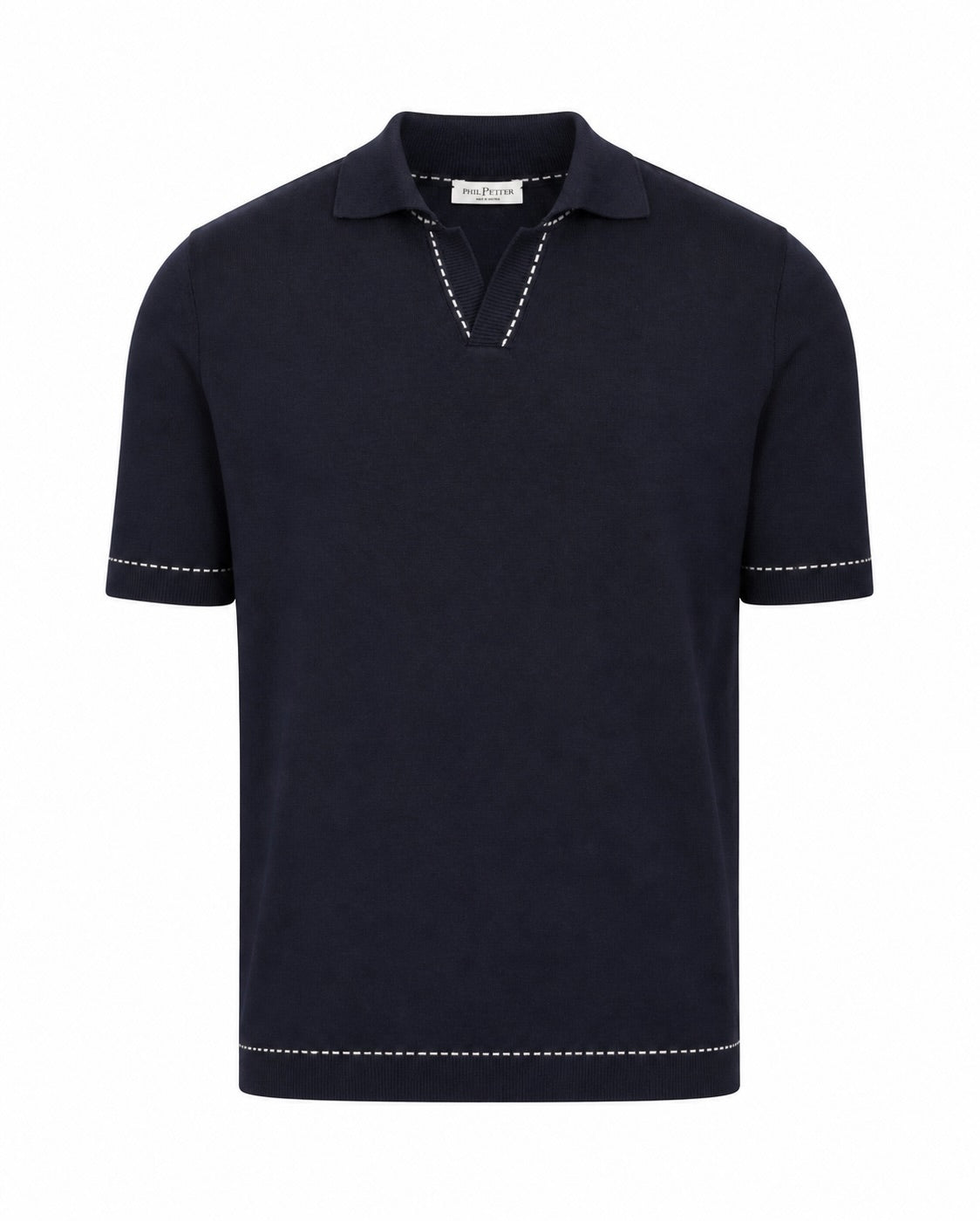 Strickpolo Baumwolle Slim Fit Kuba Kragen