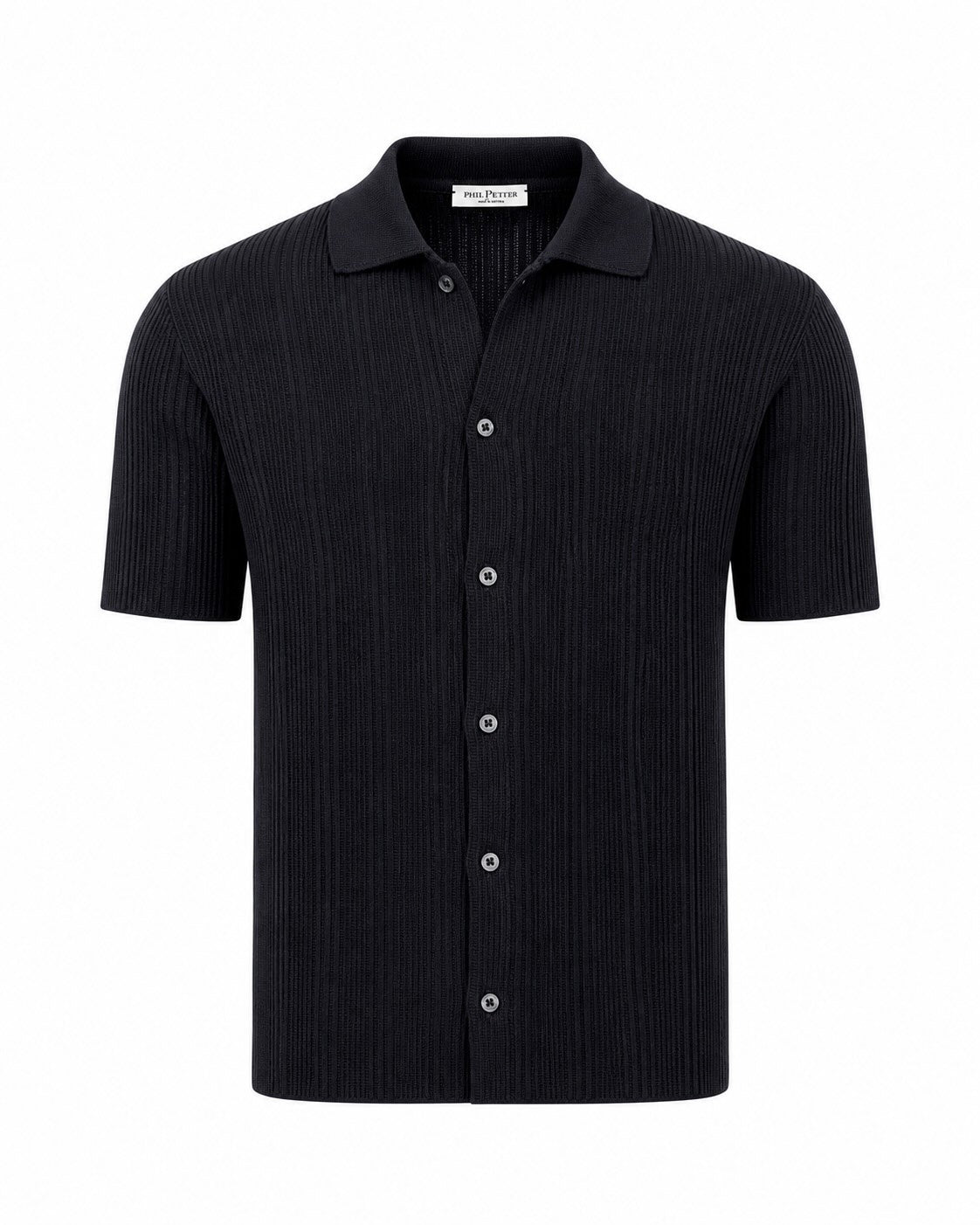 Short-Sleeve Cotton Knit Relaxed Slim Fit