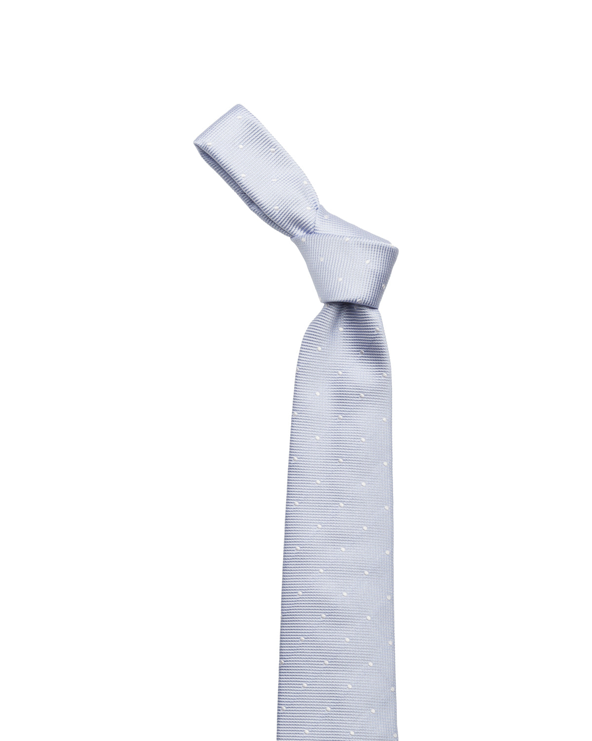 Silk tie, finely patterned, light blue