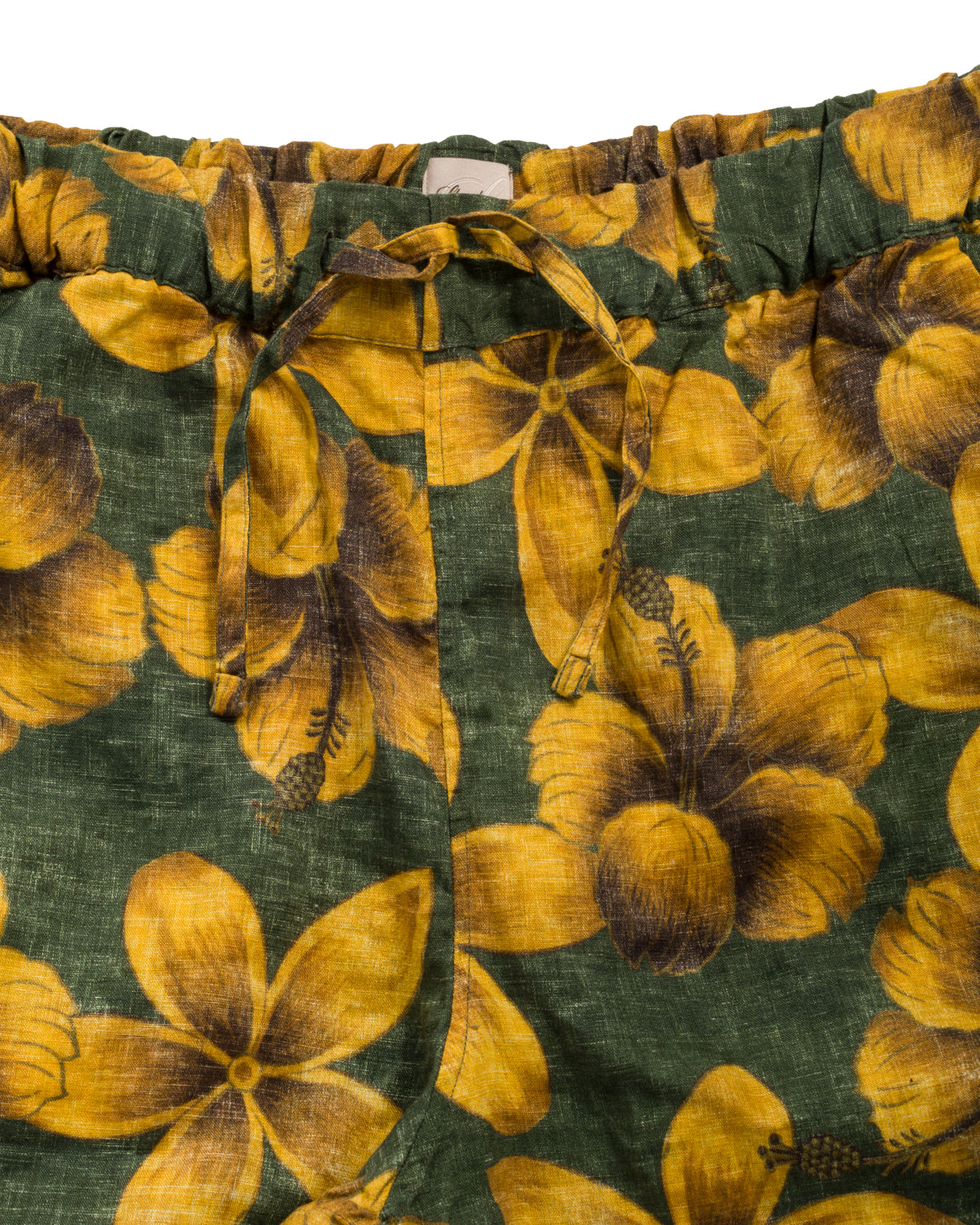 Leinen Bermuda Floral Relaxed Fit