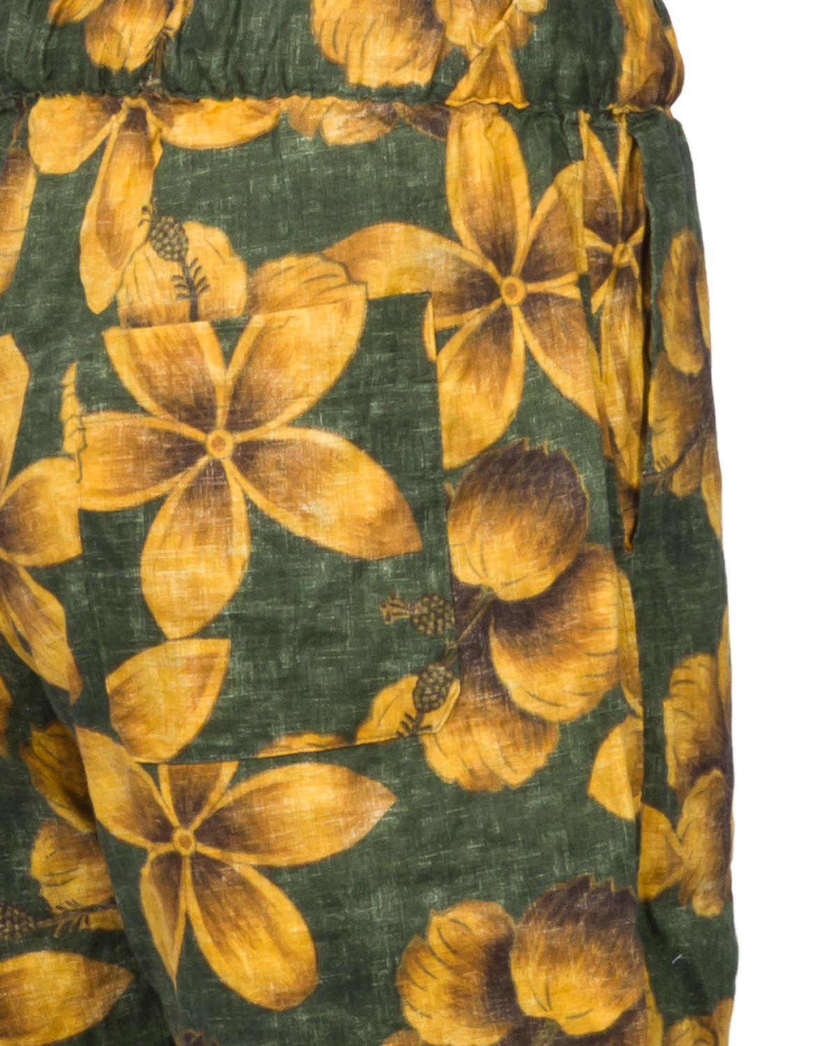 Leinen Bermuda Floral Relaxed Fit