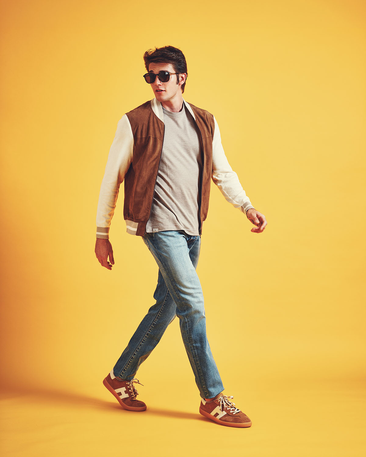 Veloursleder Sneaker mit Memory Foam