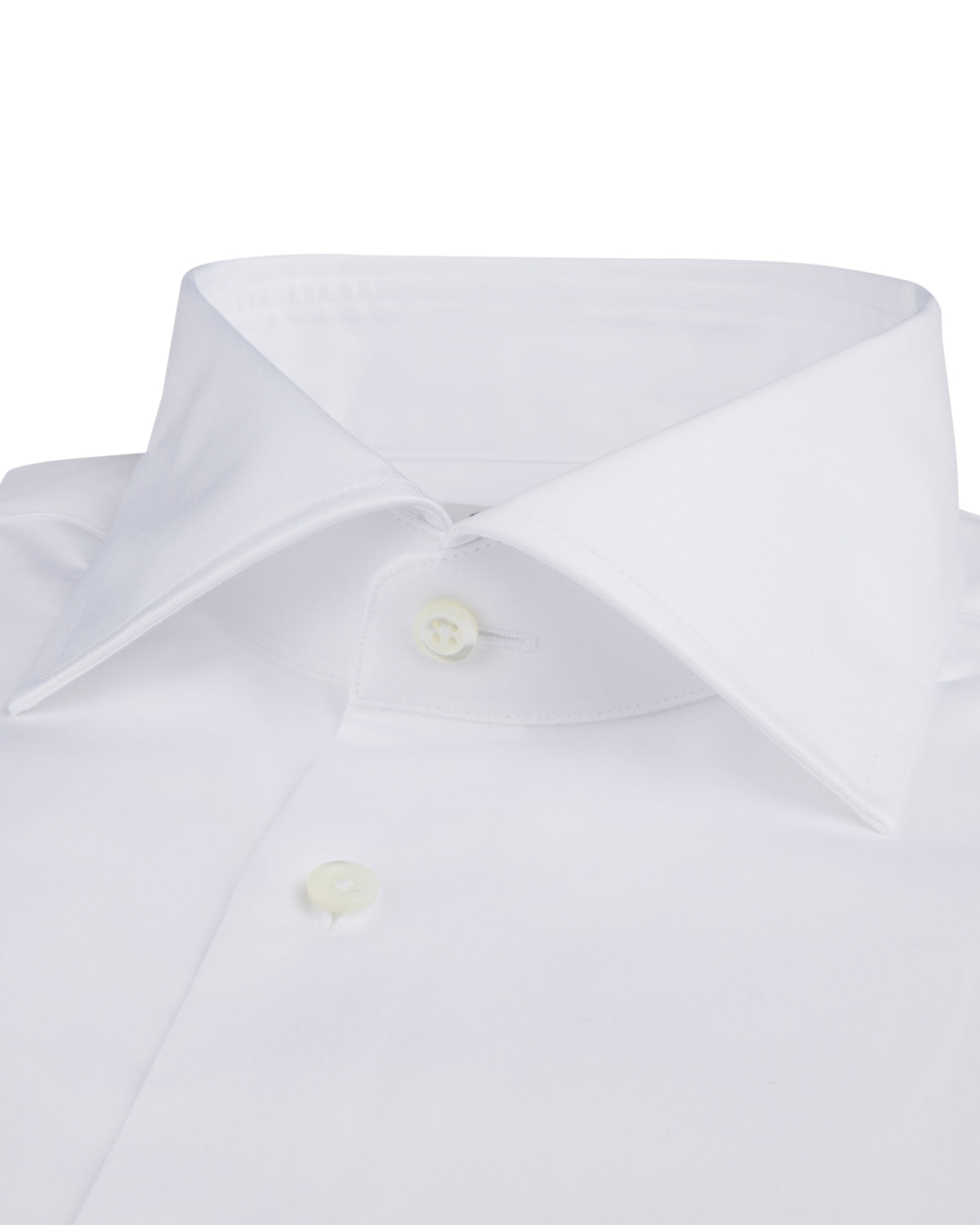 Twillhemd Umschlagmanschette Weiß Regular
