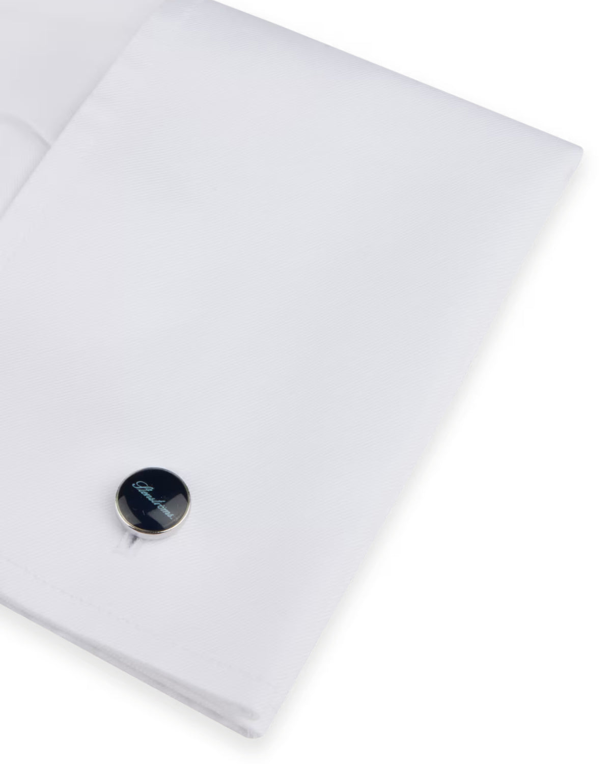Twill shirt with French cuffs, white, regular size