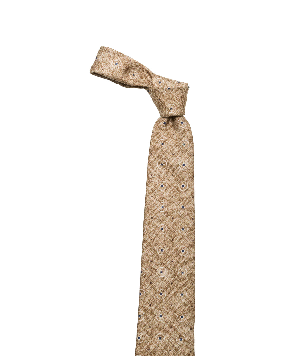 Silk tie with fine pattern, beige