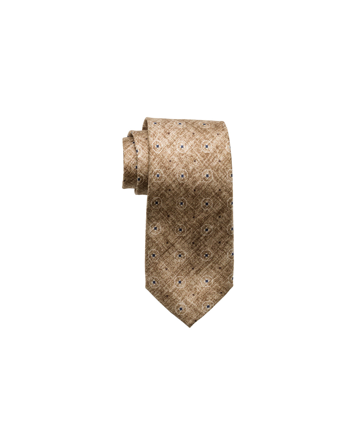 Silk tie with fine pattern, beige