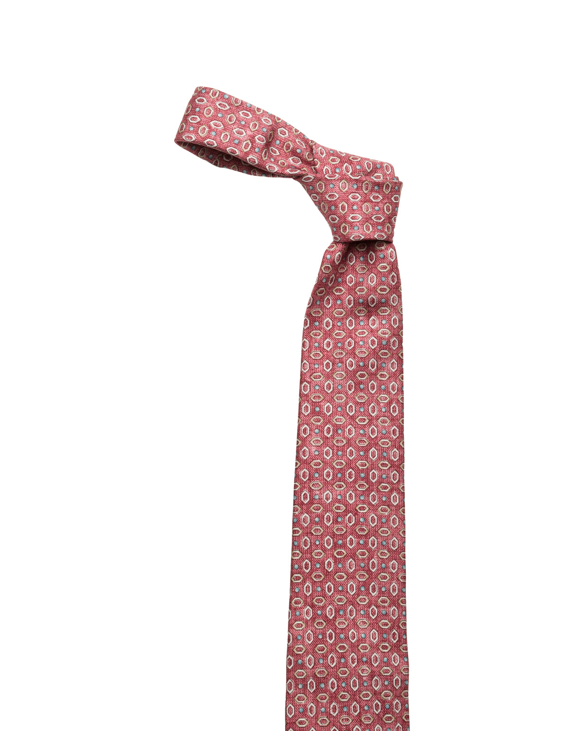 Silk tie, finely patterned, red