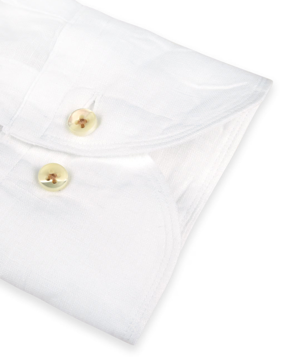Linen shirt, white, fitted body