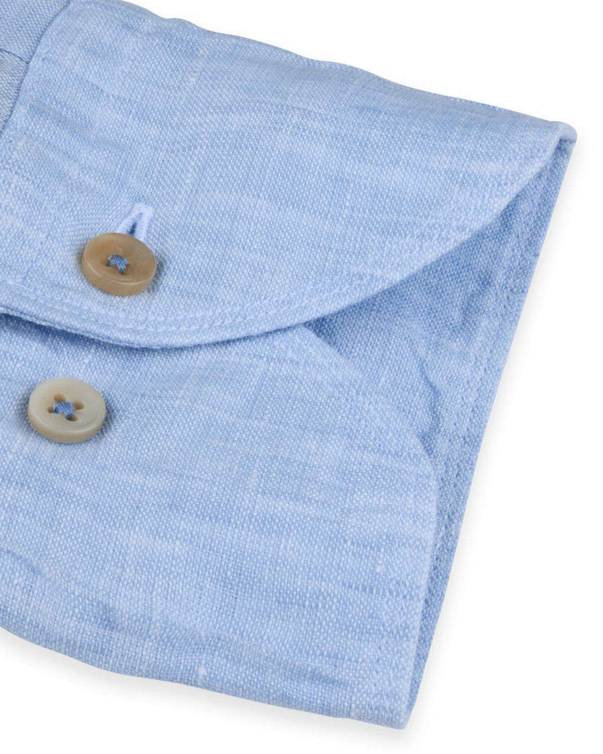 Light blue linen shirt, fitted body