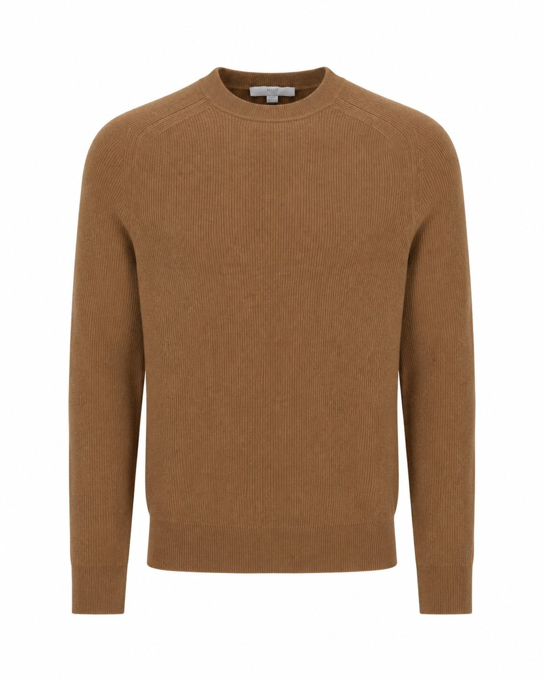 Brauner Raglanpullover aus Kaschmir