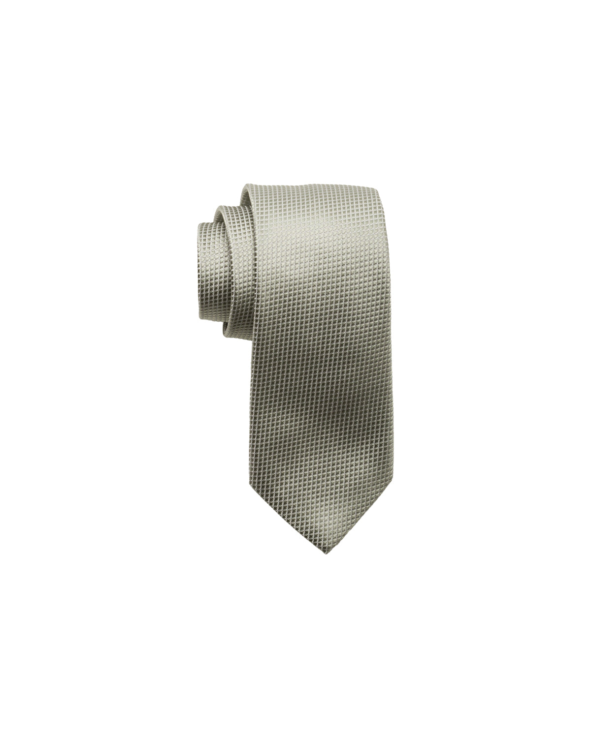 Silk tie, finely patterned, green