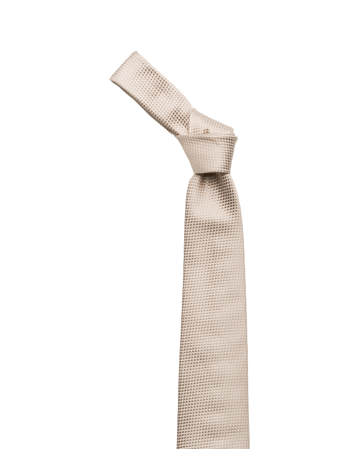 Silk tie with fine pattern, beige