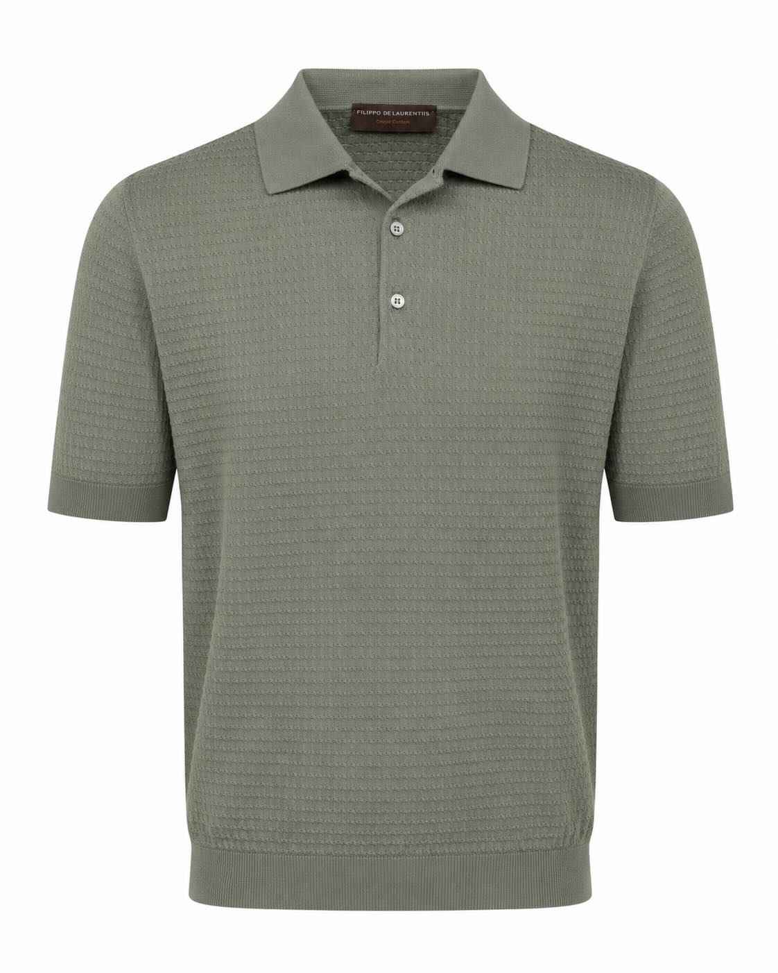 Baumwollkrepp Polo Vintage Stil Relaxed Slim