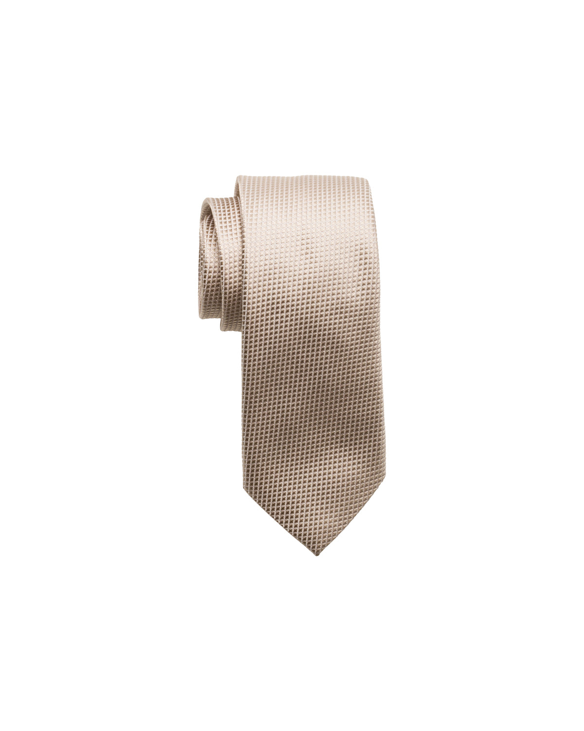 Silk tie with fine pattern, beige