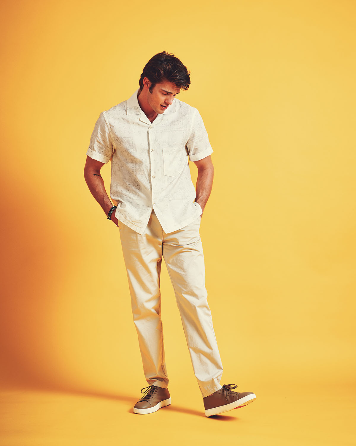 Satinbaumwolle Jogpants Relaxed Slim Fit