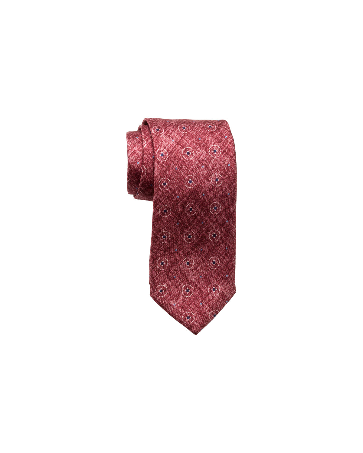 Silk tie, finely patterned, red