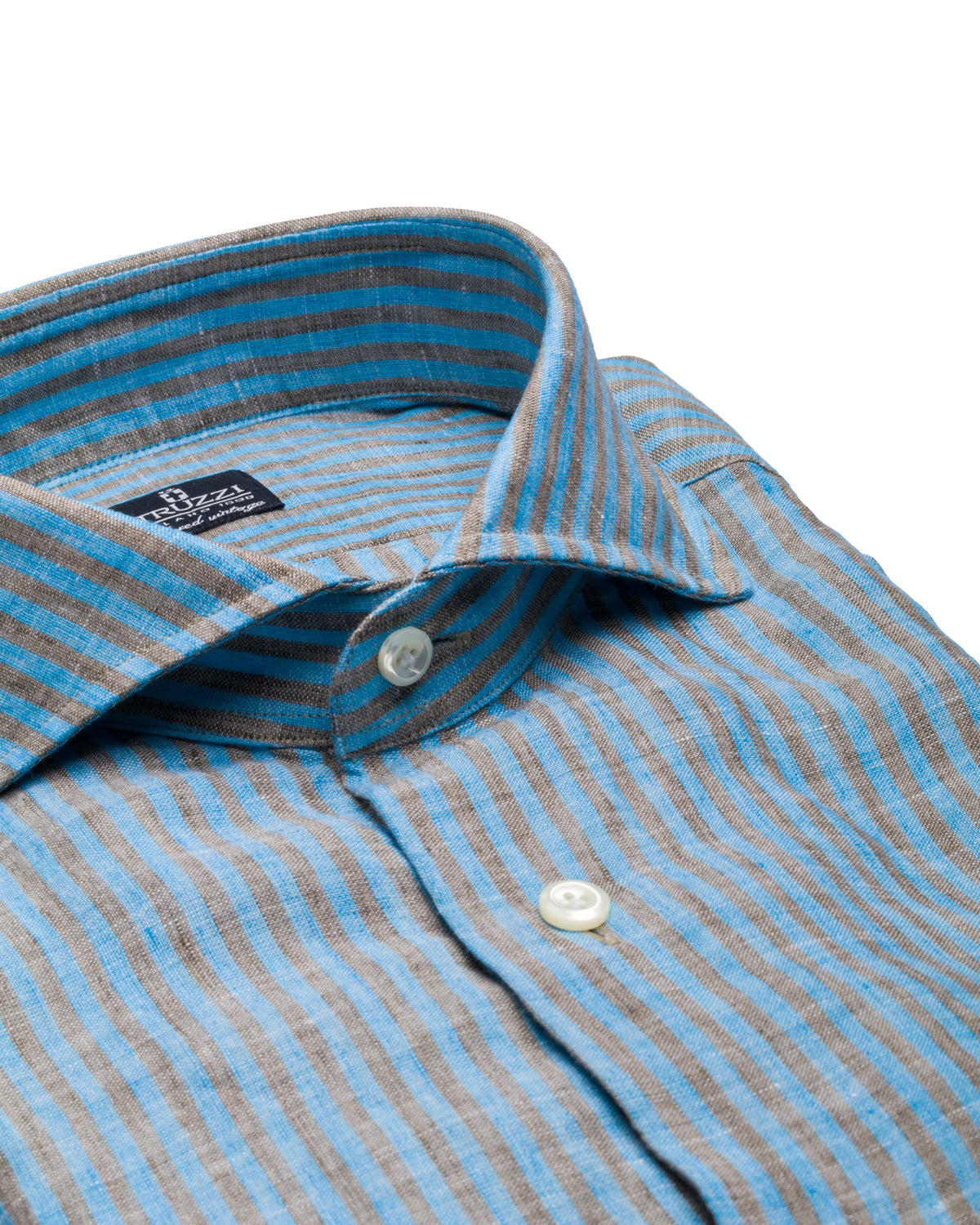 Linen shirt stripes slim fit