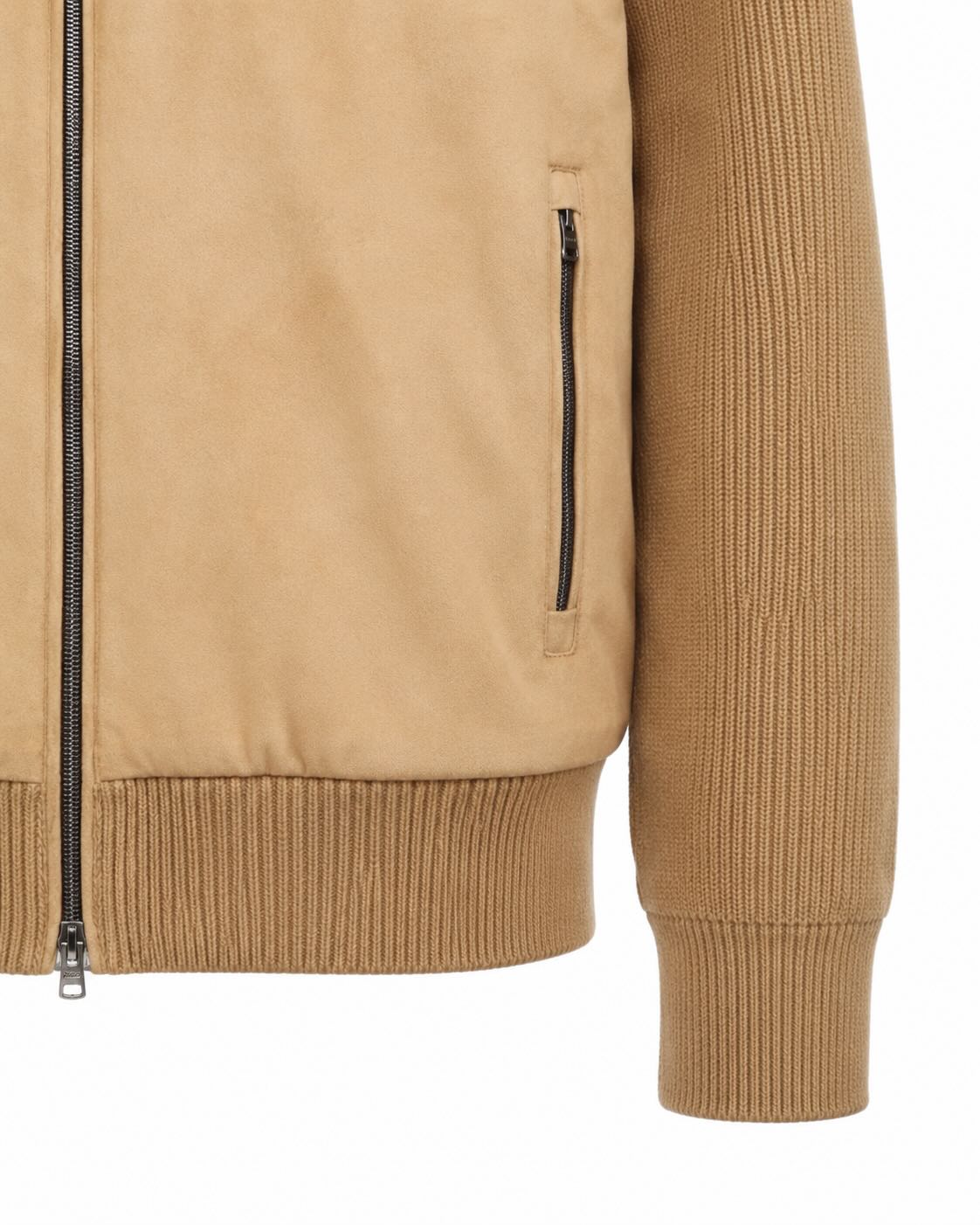 Herno Wool Cardigan with Fleece Front