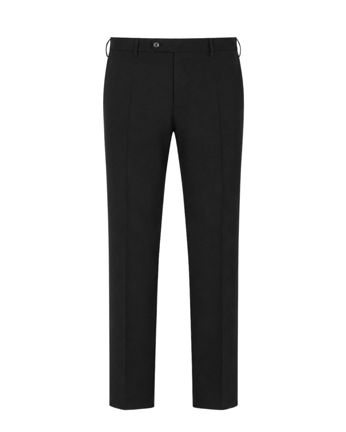 Anthracite slim-fit wool trousers