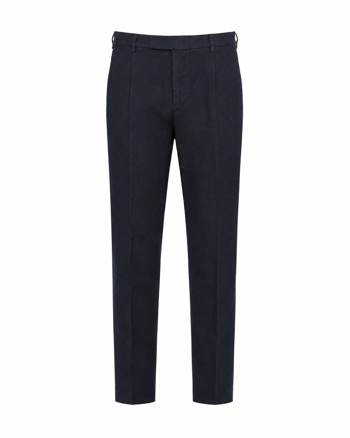 Silvio Hose Baumwolle Leinen Relaxed Fit mit Bundfalte