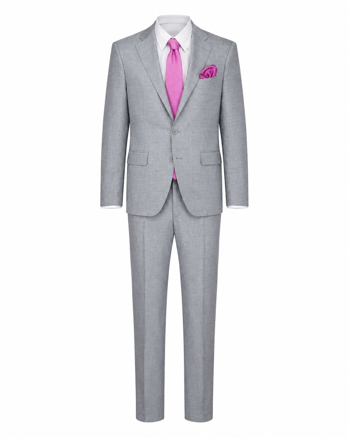 Business suit linen-wool blend slim fit