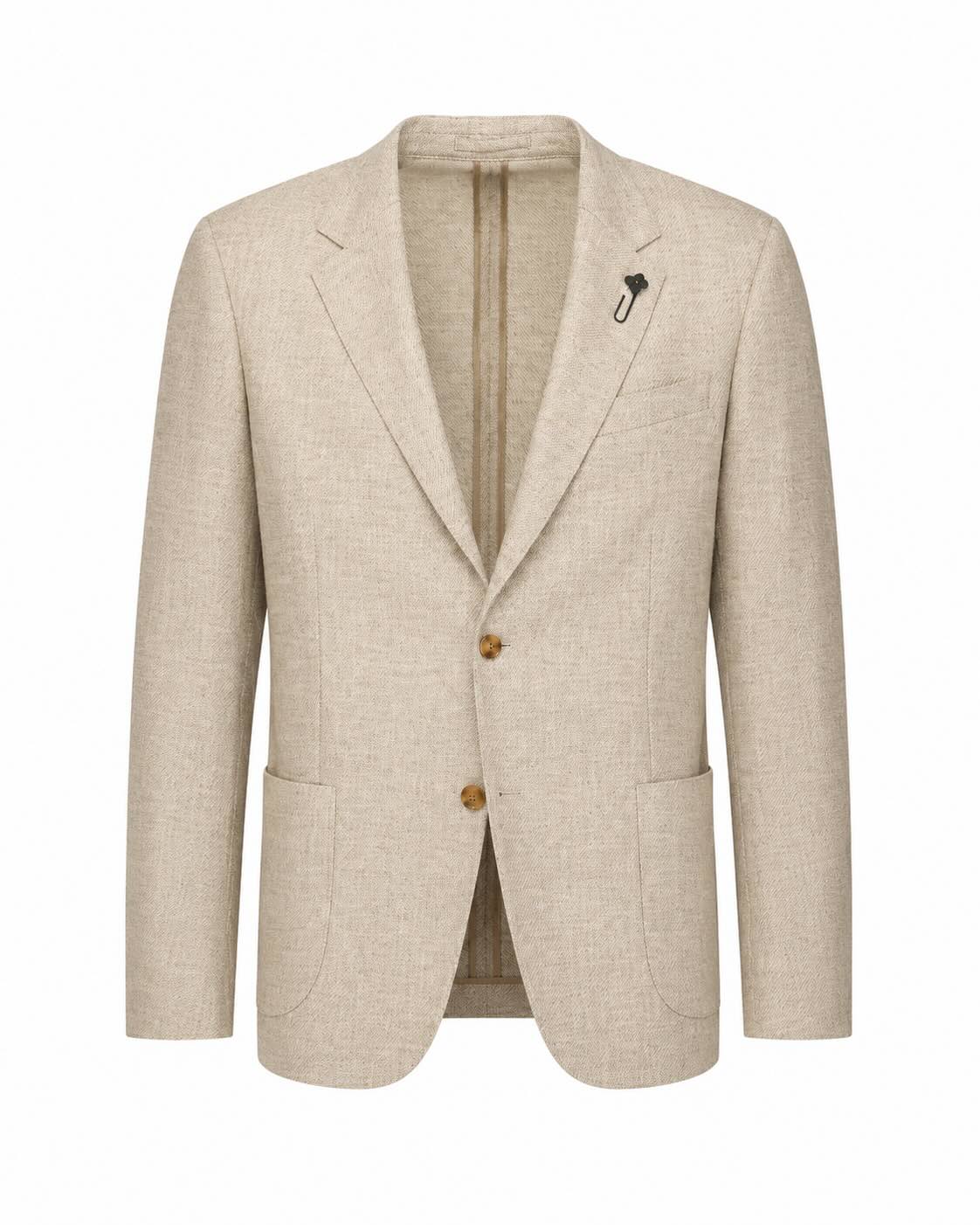 Virgin wool and cashmere slim fit blazer