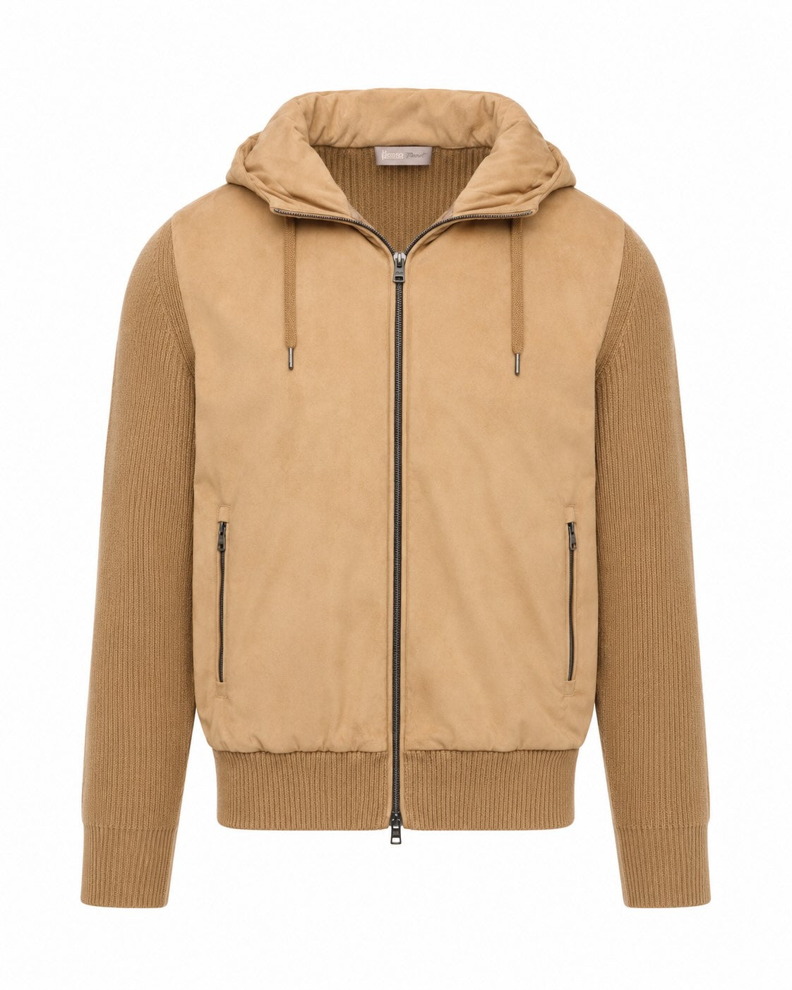 Herno Wool Cardigan with Fleece Front
