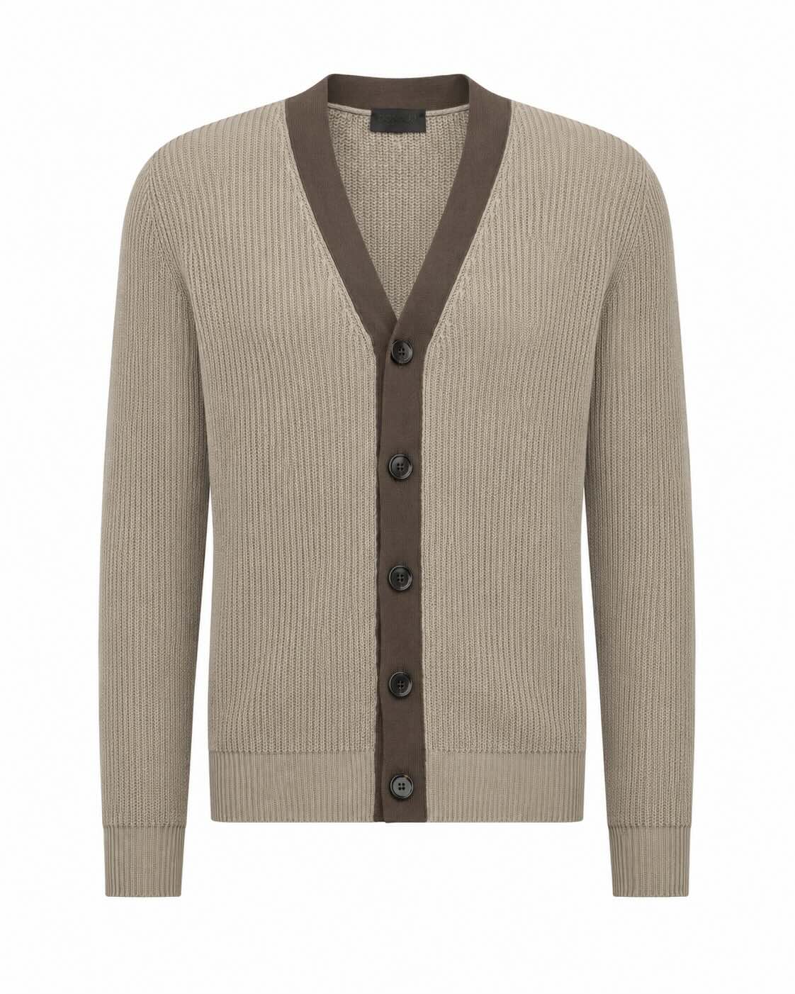 Baumwoll Cardigan Strick Relaxed Slim
