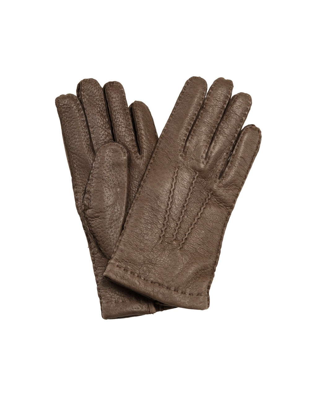 Lederhandschuhe aus Peccary-Leder mit Kaschmirfutter