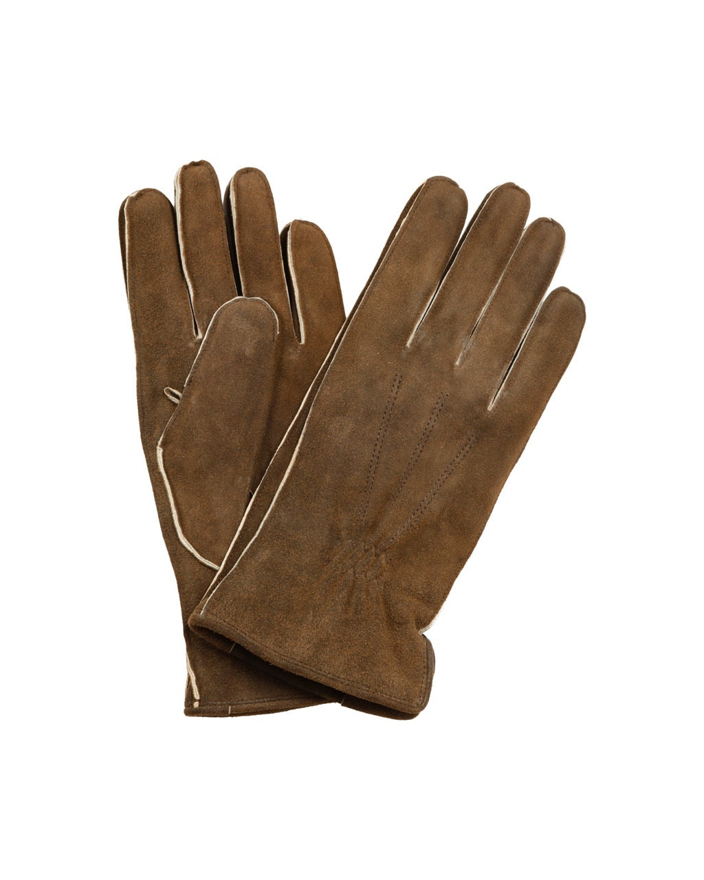 Brown goatskin leather gloves