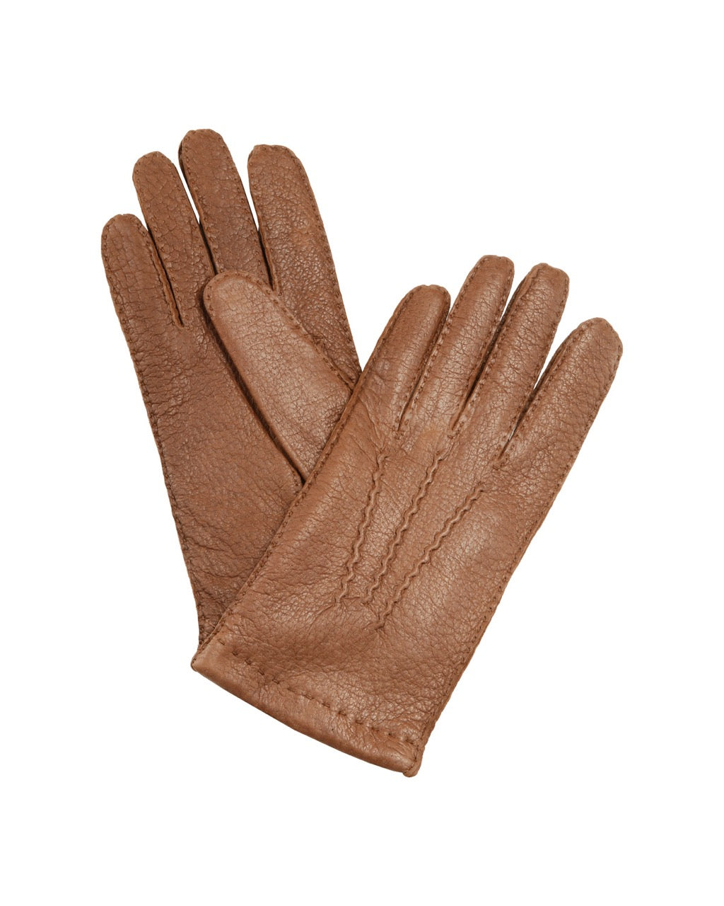 Lederhandschuhe aus Peccary-Leder mit Kaschmirfutter