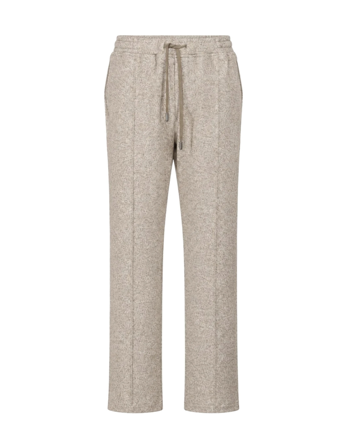 Cotton and wool trousers with drawstring