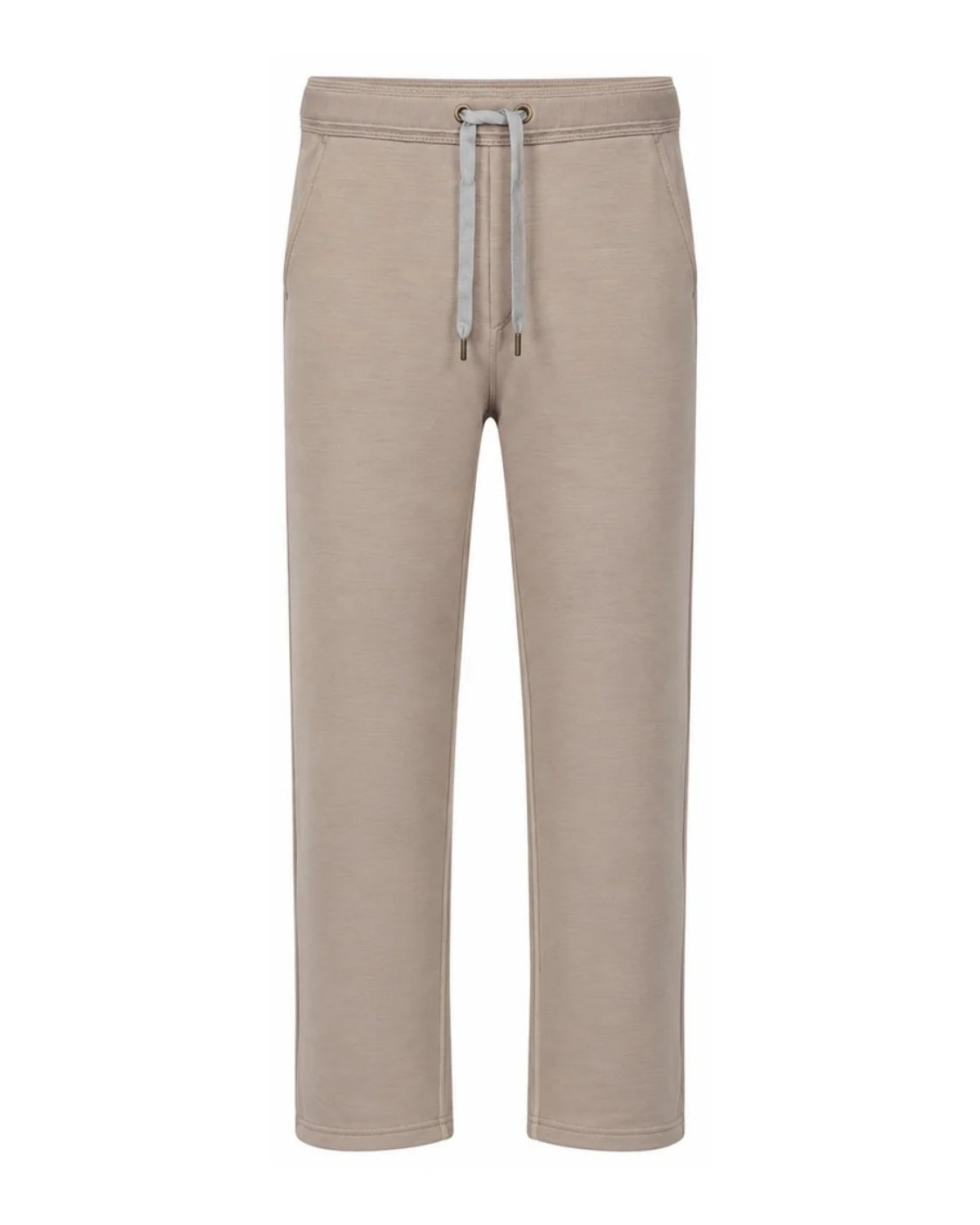 Beige jogging pants with drawstring