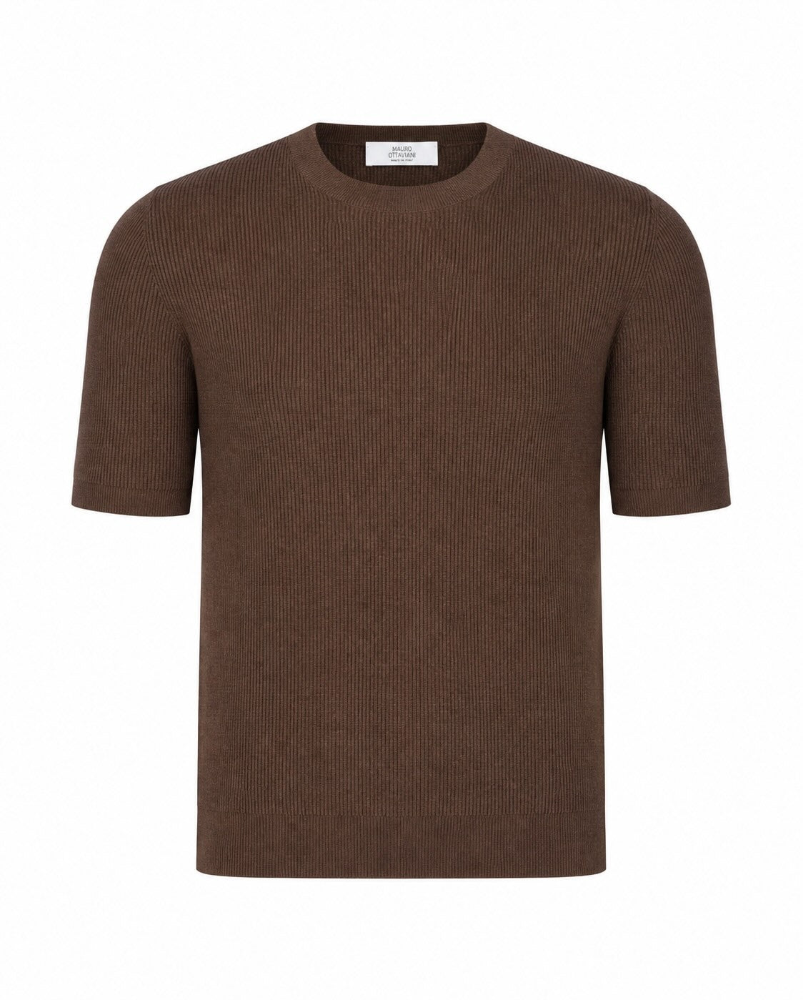 Seide Baumwolle T-Shirt Strick Slim Fit