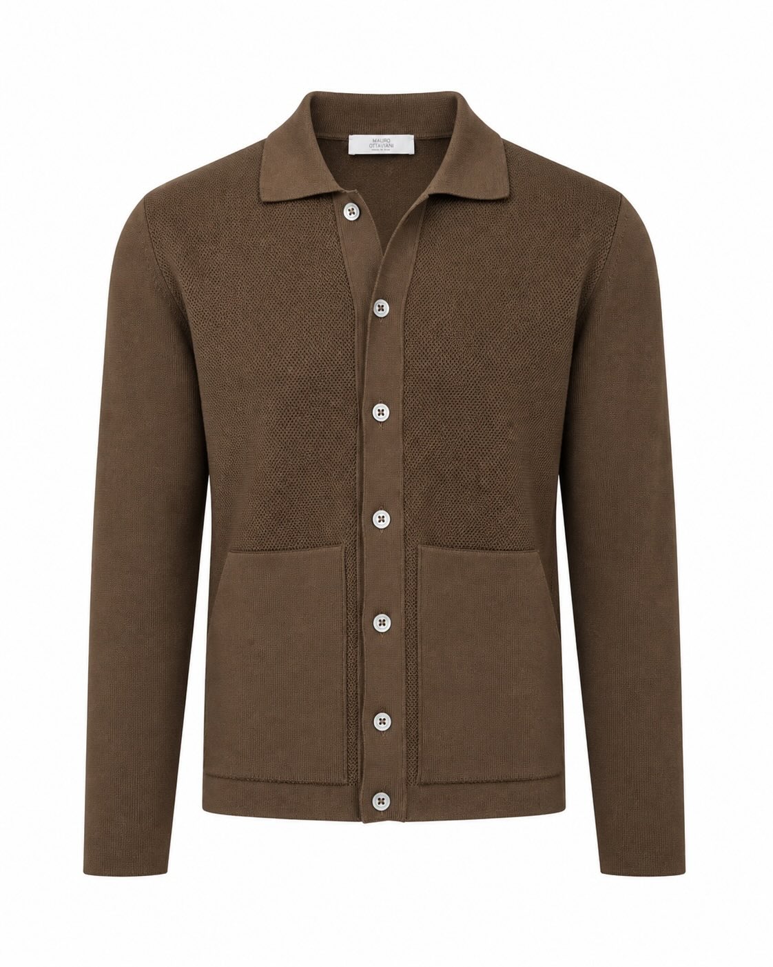 Baumwolle Shirt Jacket Strick Slim Fit