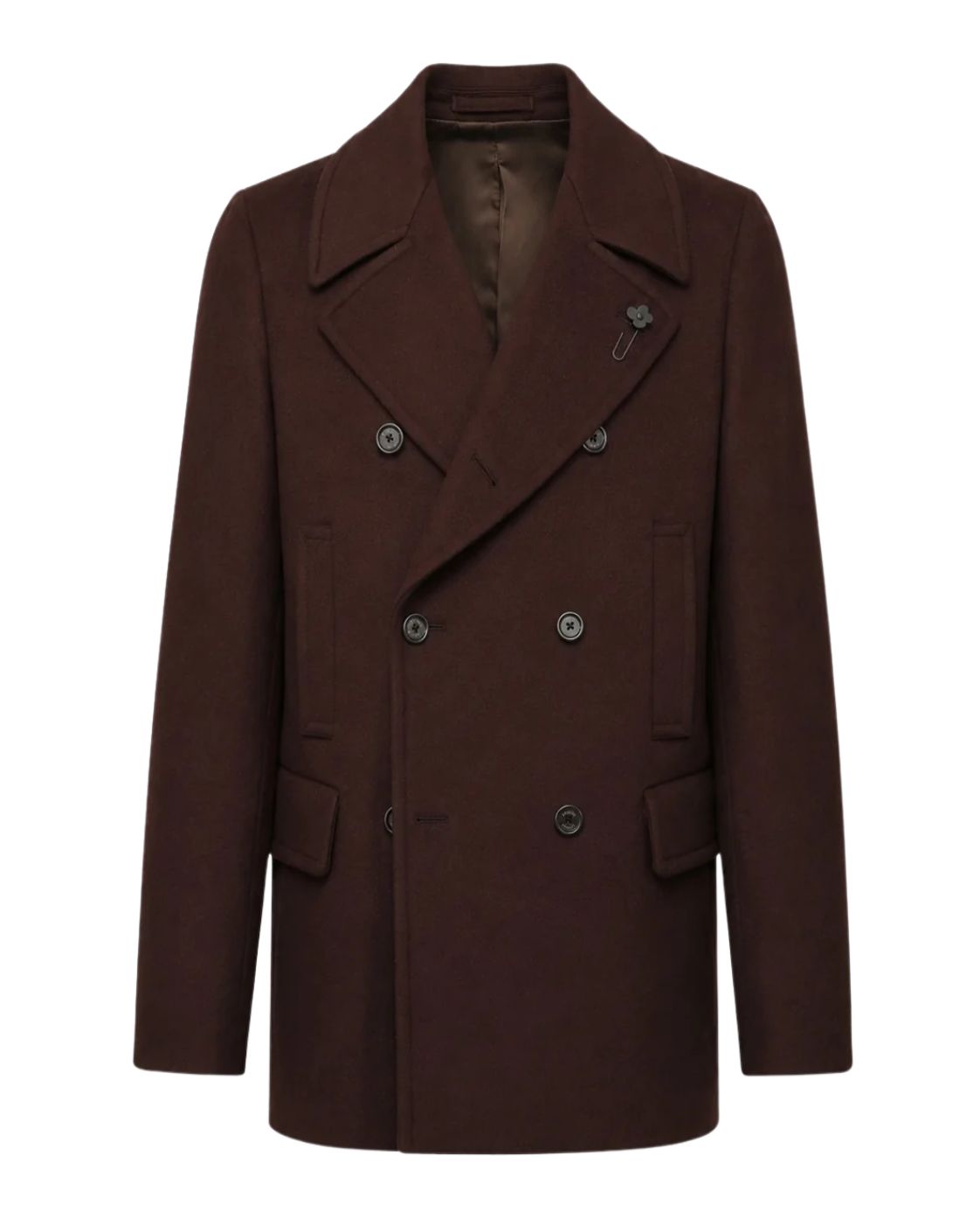 Double-Breasted Virgin Wool Slim Fit Coat