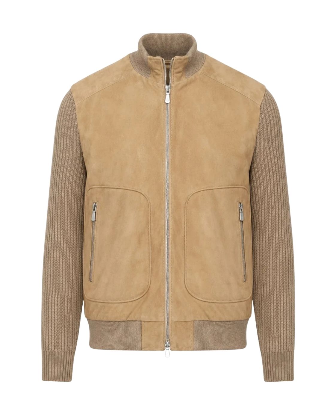Suede blouson jacket made of goatskin