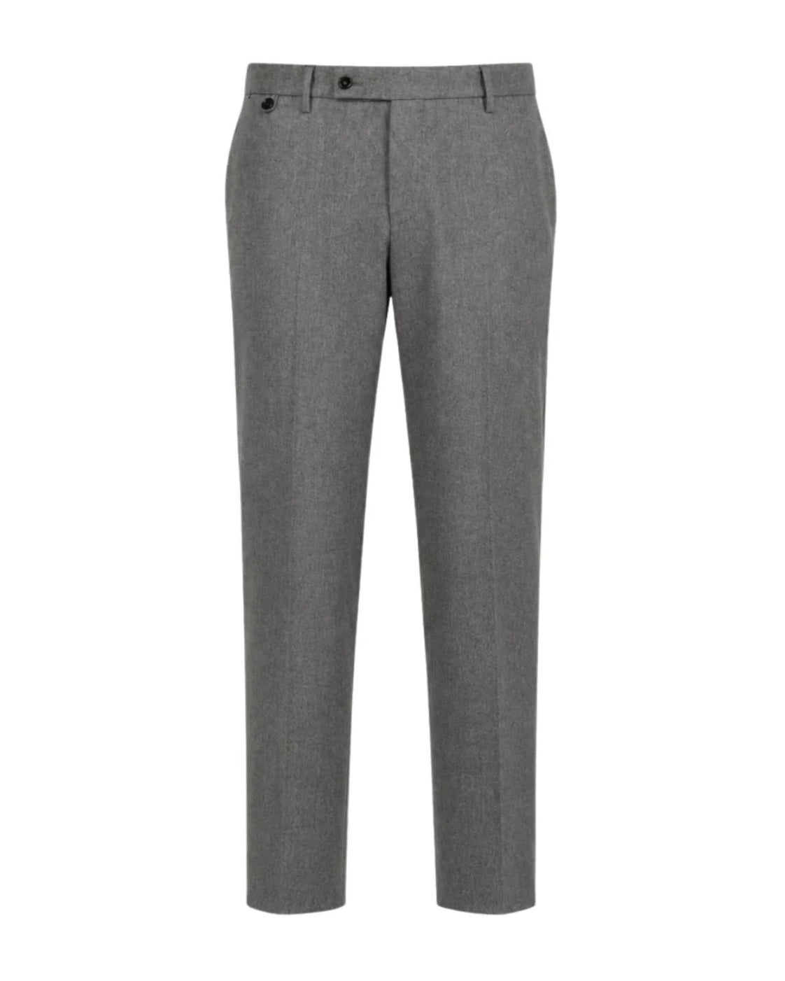 Grey wool trousers with cashmere in a slim fit
