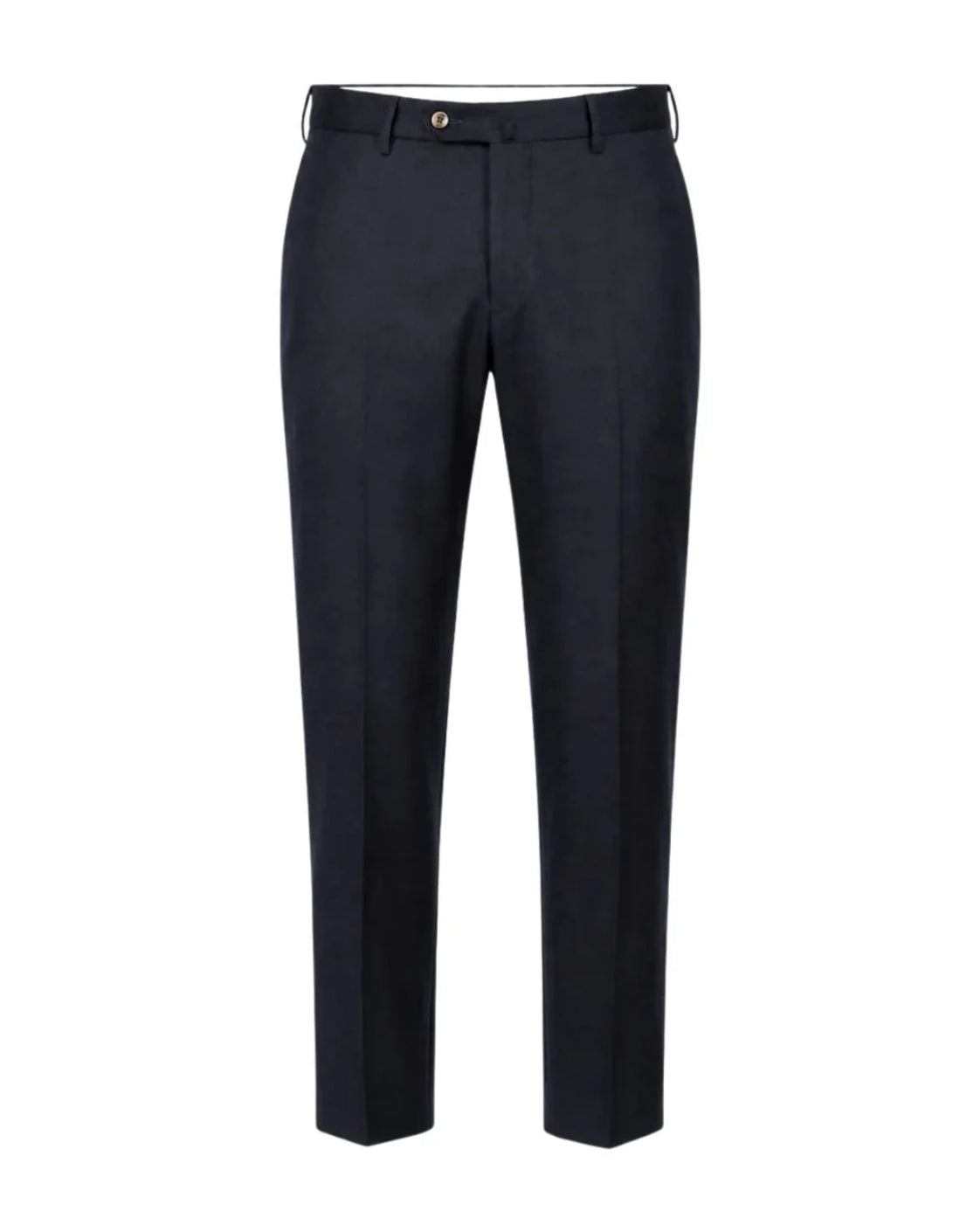 Dark blue slim fit wool trousers with stretch
