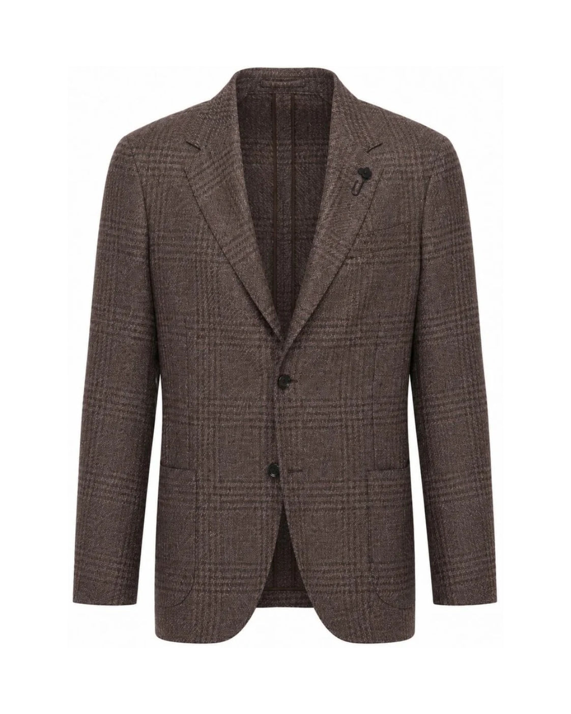 Plaid wool blend blazer in a slim fit