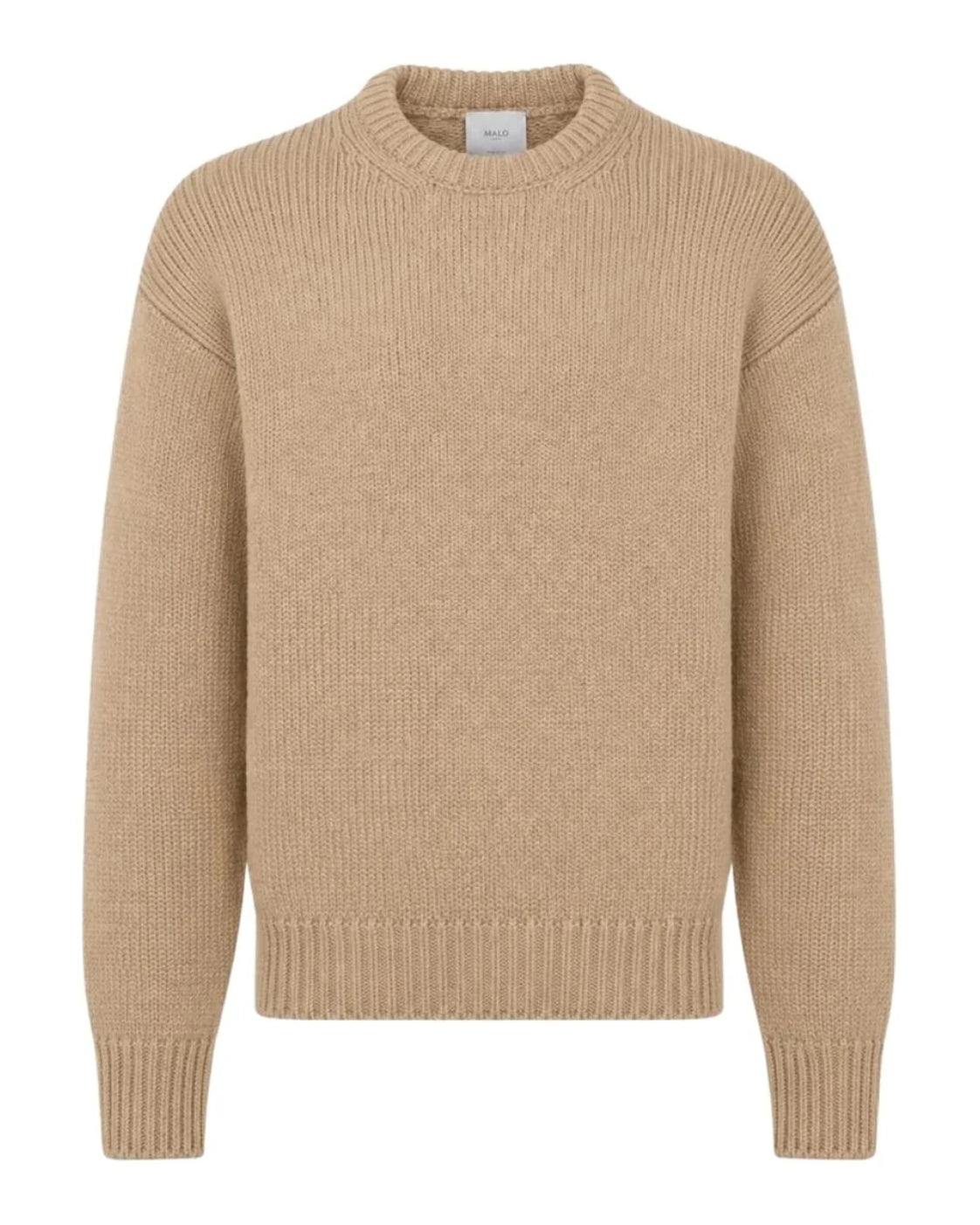 Chunky knit cashmere crew neck jumper REGULAR FIT