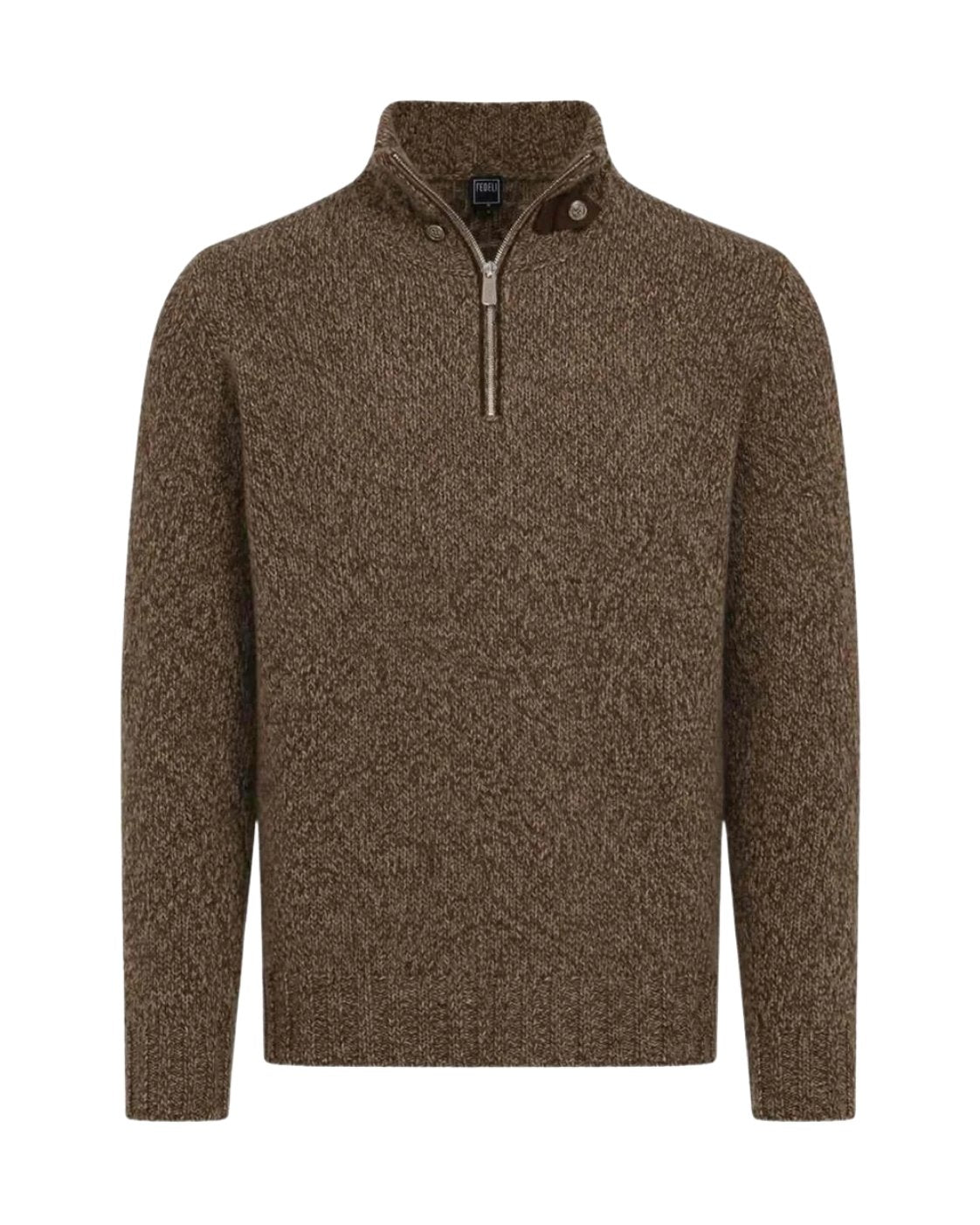 Knitted Troyer CORK made from wool and cashmere