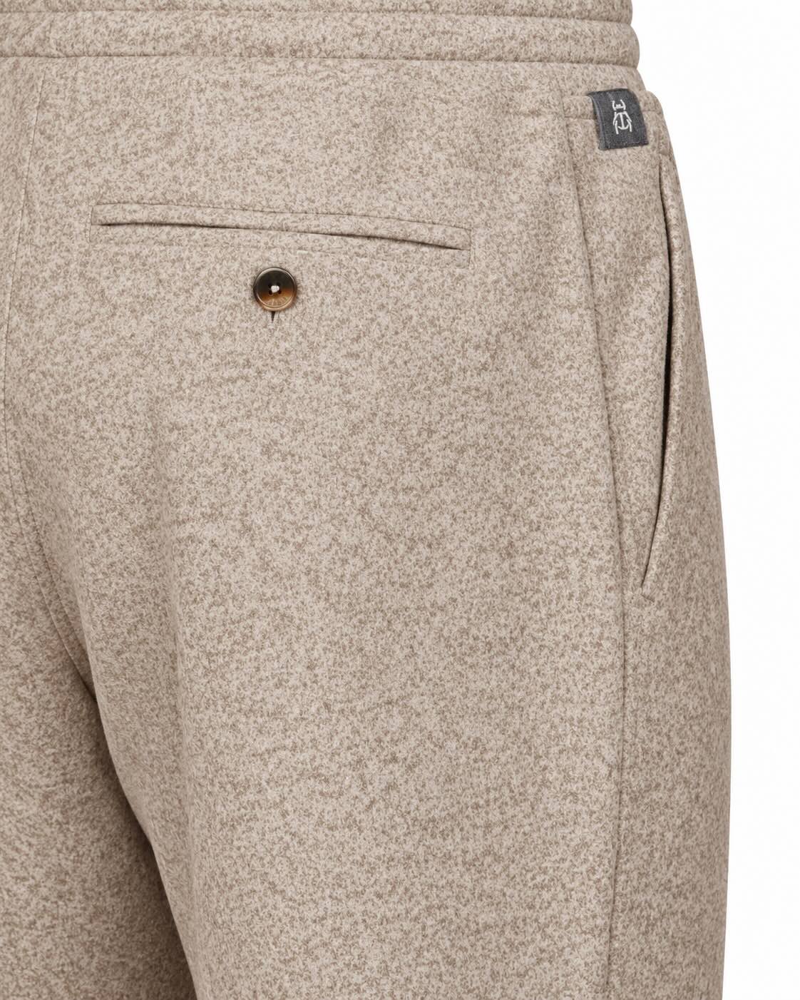 Cotton and wool trousers with drawstring