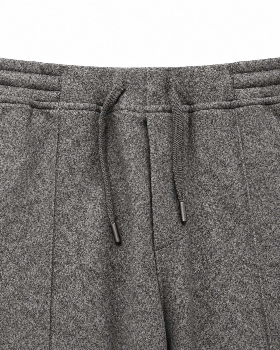 Hose aus Baumwolle und Wolle mit Kordelzug in Grau