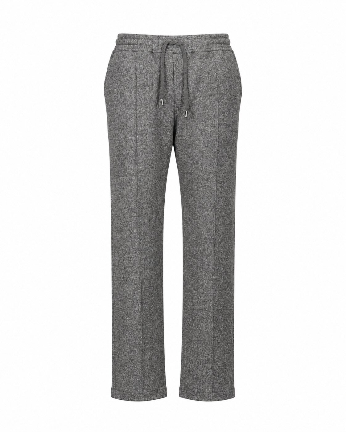 Hose aus Baumwolle und Wolle mit Kordelzug in Grau